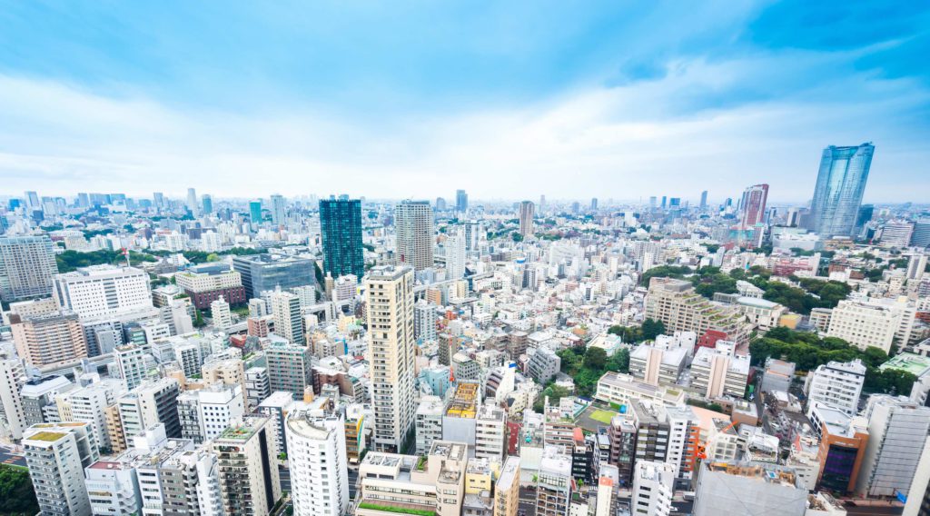 東京市景的俯瞰圖