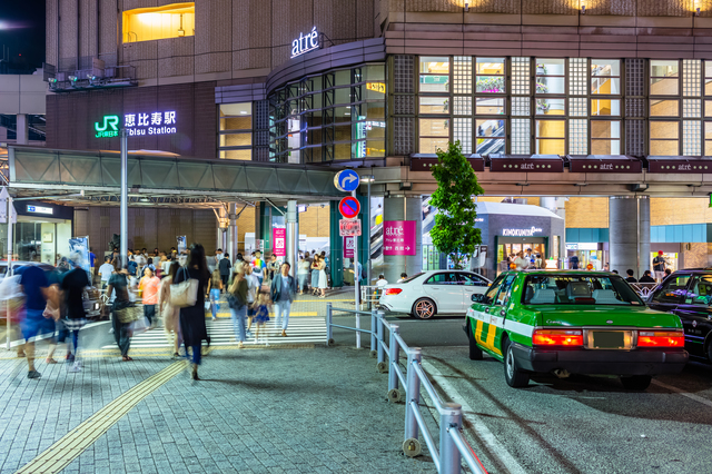 front of jr ebisu station (taxi area)