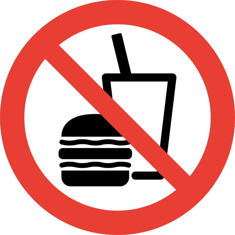 biển báo cấm ăn uống