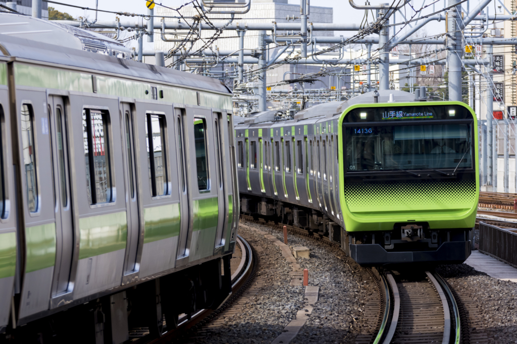 two Yamanote Line trains