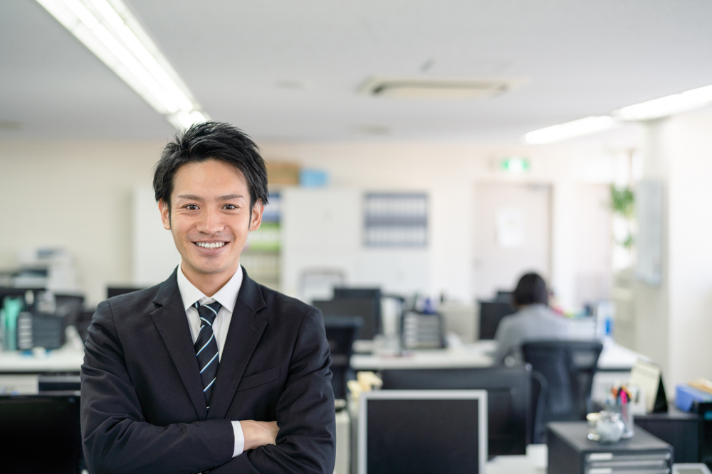 professional japanese man in an office