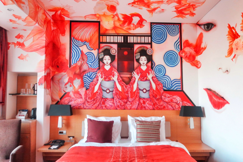 park hotel tokyo best staycation artist room geisha goldfish